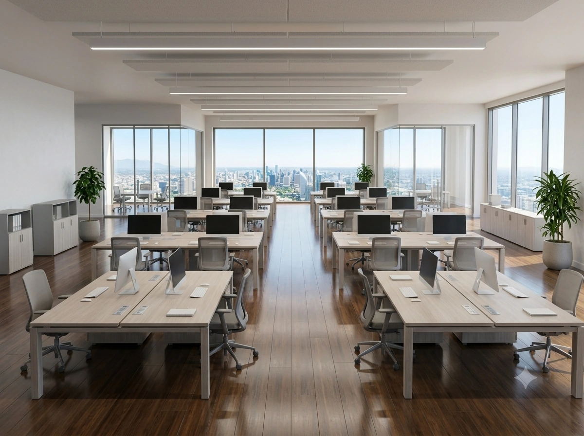 Open space на 20 рабочих мест, вечерняя уборка